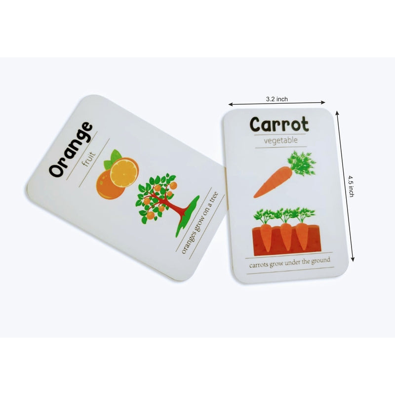 Fruits and Vegetables Flashcards- Pack of 24