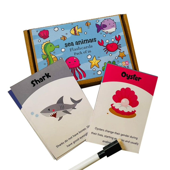 Sea Animals Flashcards- Pack of 16