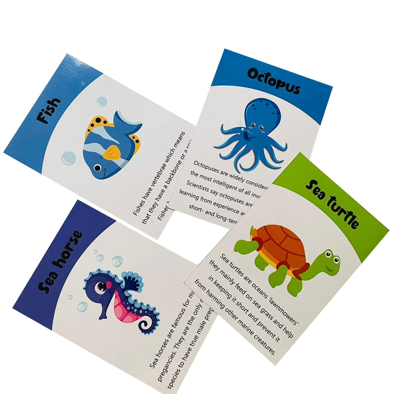 Sea Animals Flashcards- Pack of 16