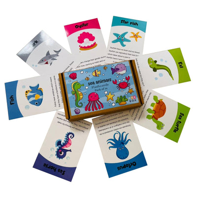 Sea Animals Flashcards- Pack of 16