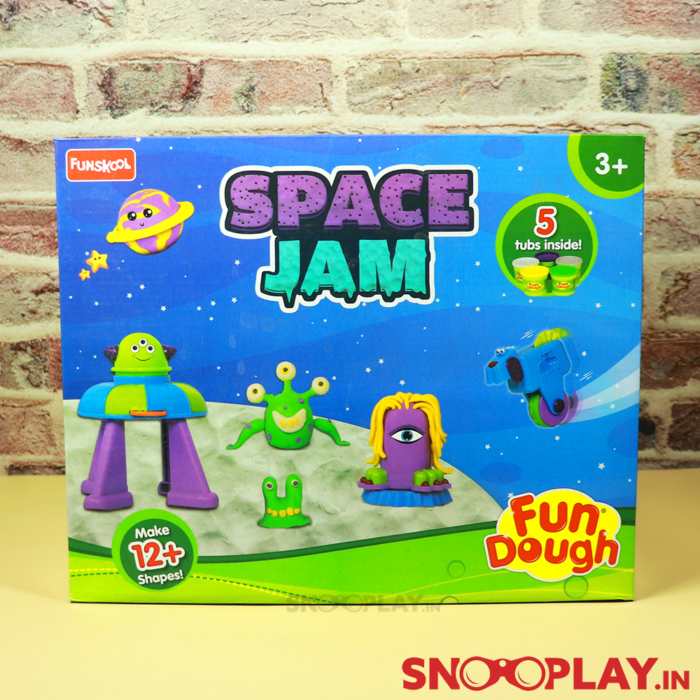 Fun Dough Playset For Kids (Space Jam) - Build Your Own Galaxy, Planets and More