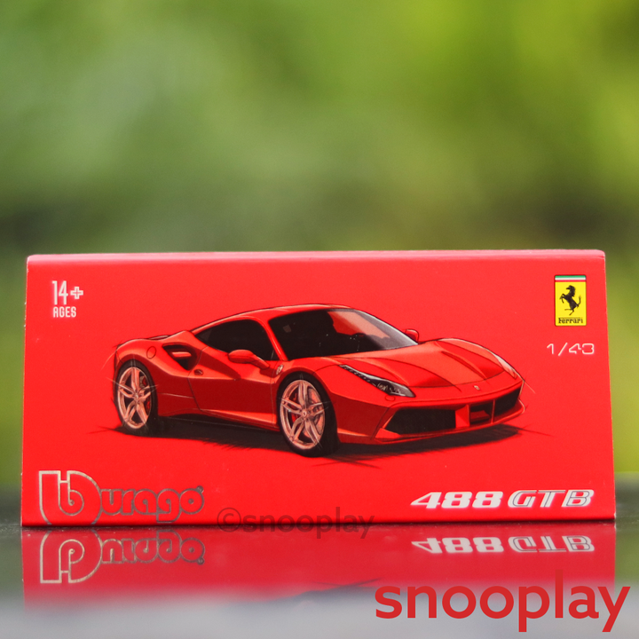 Original & Licensed Ferrari 488 GTB Diecast Car Model (1:43 Scale)