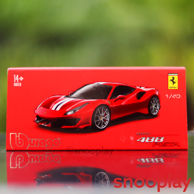 Original & Licensed Ferrari 488 Pista Diecast Car Model (1:43 Scale)