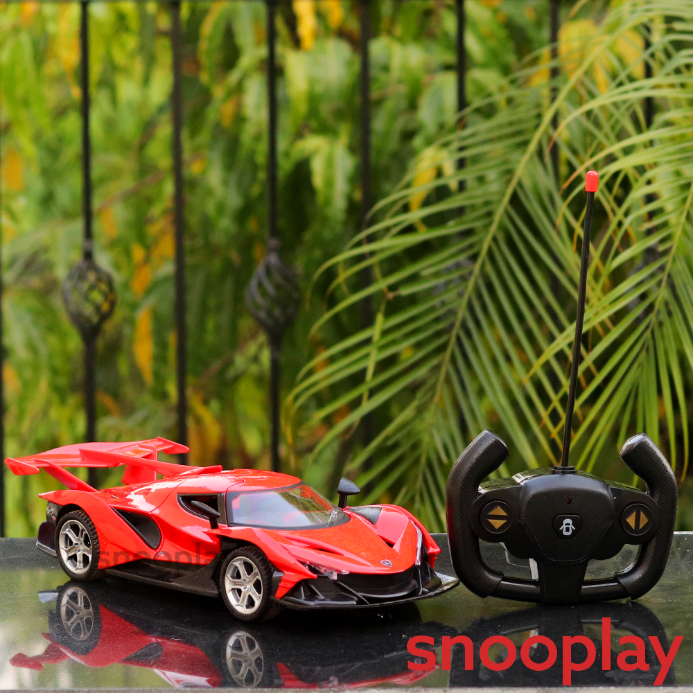 Buy Remote Controlled Toy Car Resembling Ferrari with Automatic Openable Doors on Snooplay India