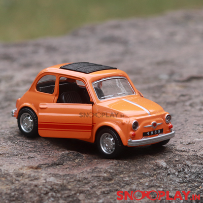 Classic Italian Diecast Car Scale Model resembling Fiat 500- Assorted Colors