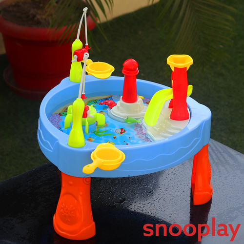 25 Pieces Mini Water Pool Fishing Game with Legs | Lights & Sound (3-8 Years)