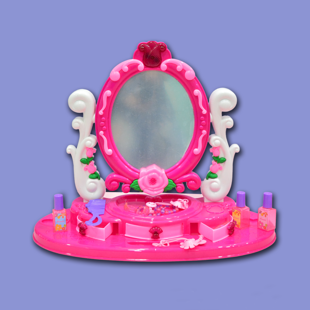 Flower Dressing Table Mirror Set with Sound & Lights For Kids