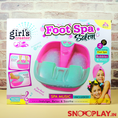 Foot Spa Salon Set (Electronic Playset with Bubbles & Music) For Kids