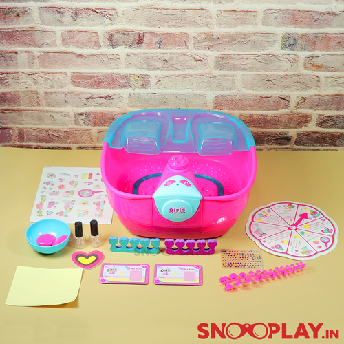 Electronic Foot Spa Salon Play Set with Bubbles & Music (3-8 Years)