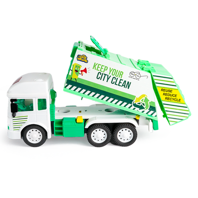 Friction Powered Realistic Garbage Truck Toy