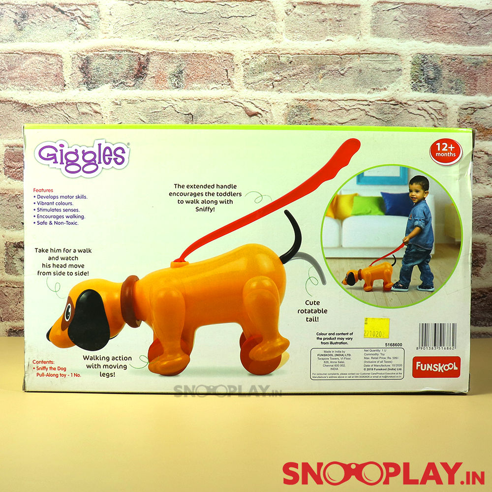 Buy Giggles Sniffy The Dog Push Pull Along Toy on Snooplay Online India