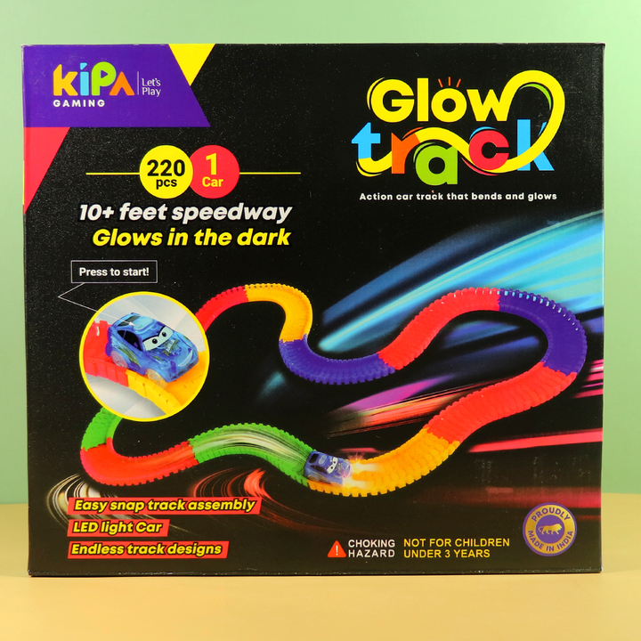 Glow Car with Bendable Track Set