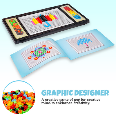 Graphic Designer with Gem Buttons