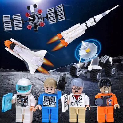 Aerospace Rocket Toy Building Blocks Kit (76 Pcs)