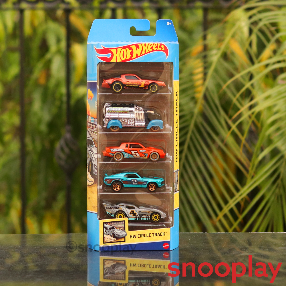 Diecast Hotwheels Circle Track - Pack of 5 Cars