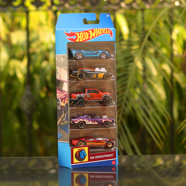 Diecast Hotwheels Horsepower - Pack of 5 Cars