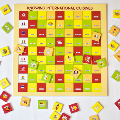 International Cuisine Magnetic Educational Board Game
