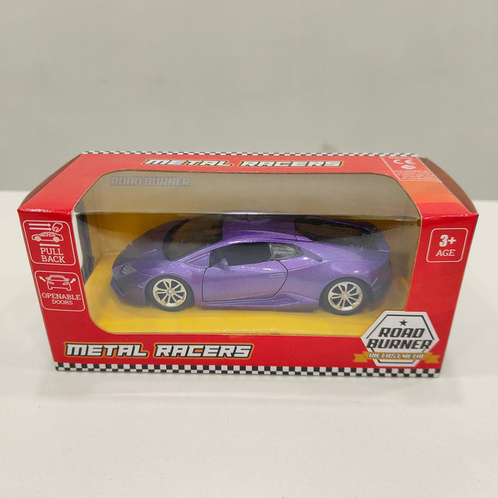 Road Burner Metal Car (4341) resembling Lamborghini (Assorted Colours)