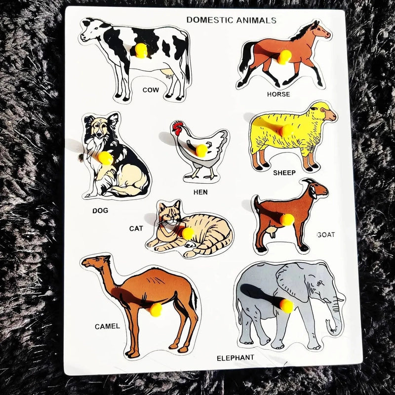 Domestic Animals Peg Puzzle