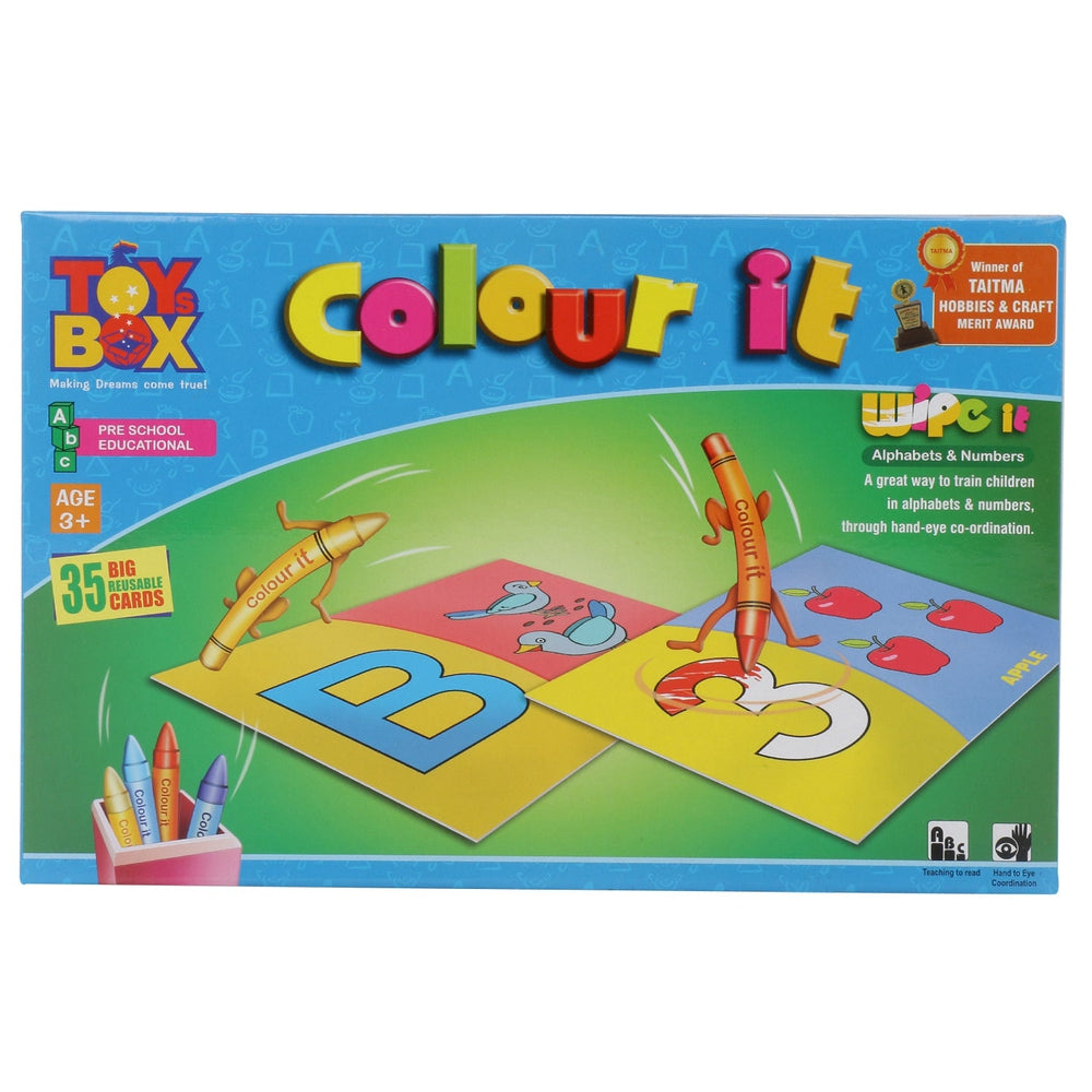 Colour It - Wipe It  ( Alphabets & Nos.)