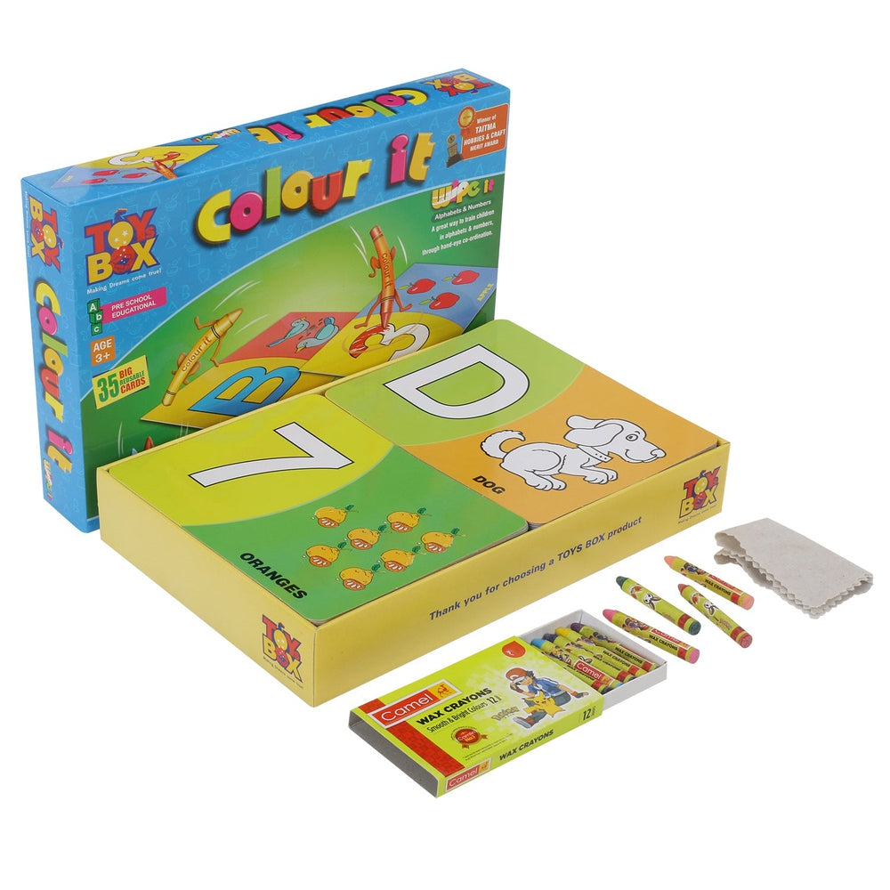 Colour It - Wipe It | Alphabets & Numbers (3-6 Years)