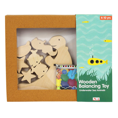 2 in 1 Underwater Animals themed Wooden Balancing Figures(comes with sketch pens)