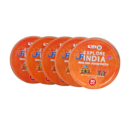 India Map Jigsaw Puzzle - Sets of 5 pieces
