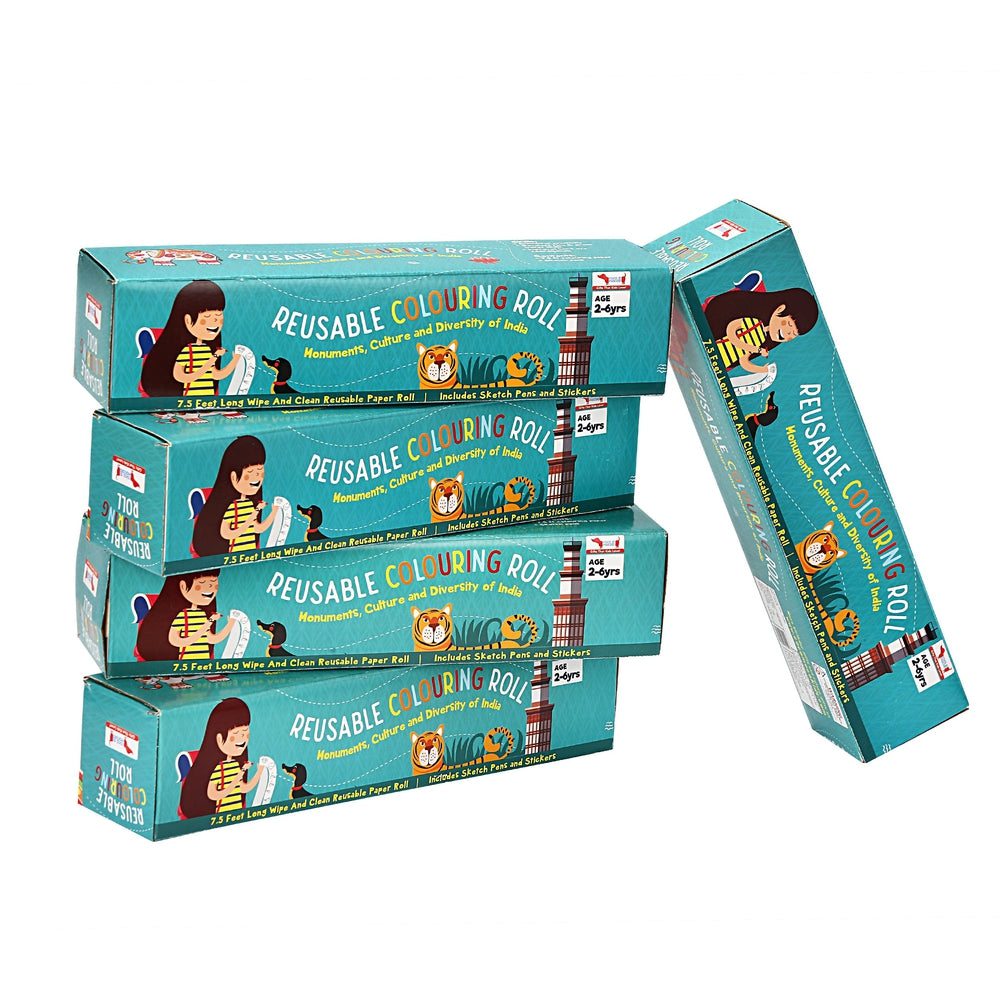 Colouring Roll for Kids - India Theme - Set of 5