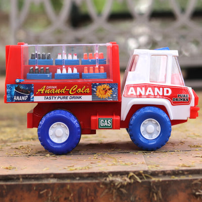 Anand Cola Van (with Removable Crates and Opening Glass Cover) Friction Powered Toy Truck