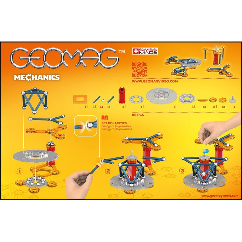 Magnetic Mechanics Construction Toys (86 Pieces)