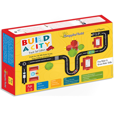 Wooden Road Track Set (Fun Playing Puzzle Road Set) - 31 Pieces