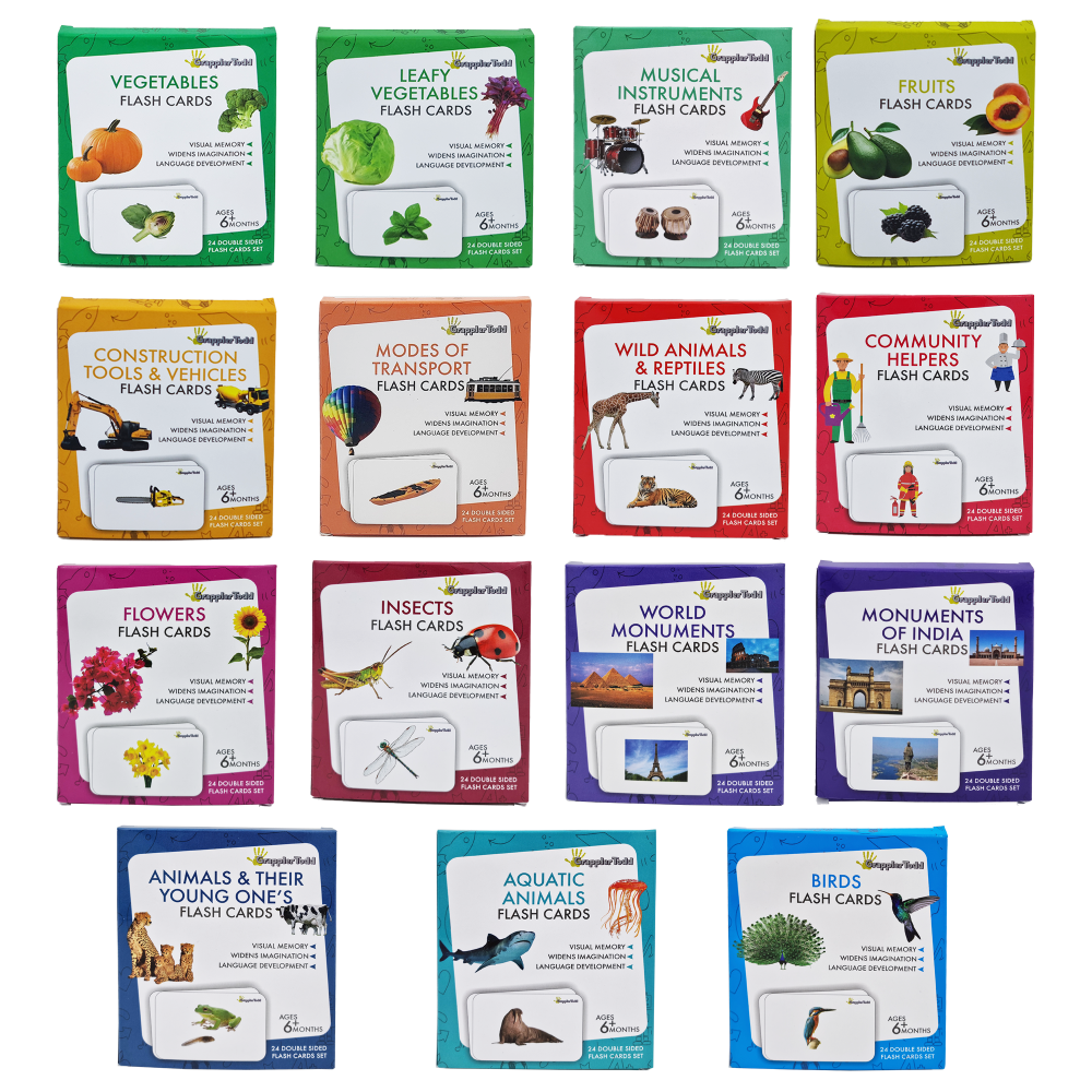 Early Learning Flash Cards for Kids (Pack of 15 Cards)