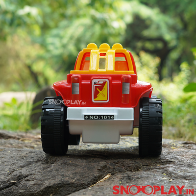 Amolak Indo Fire Truck Toy - Friction Powered Fire Brigade Toy For Kids