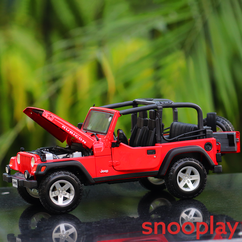 Licensed Jeep Wrangler Rubicon (Open Roof) Diecast Car Model (1:18 Scale)