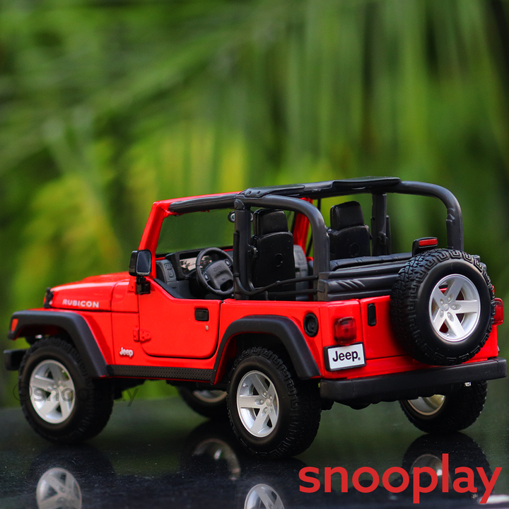 Licensed Jeep Wrangler Rubicon (Open Roof) Diecast Car Model (1:18 Scale)