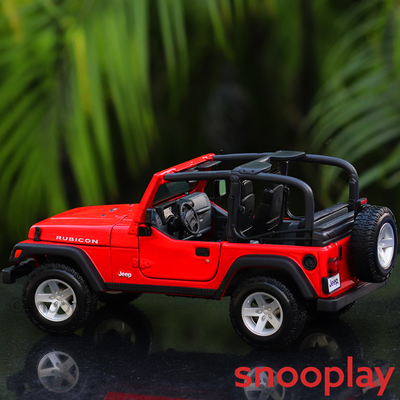 Licensed Jeep Wrangler Rubicon (Open Roof) Diecast Car Model (1:18 Scale)