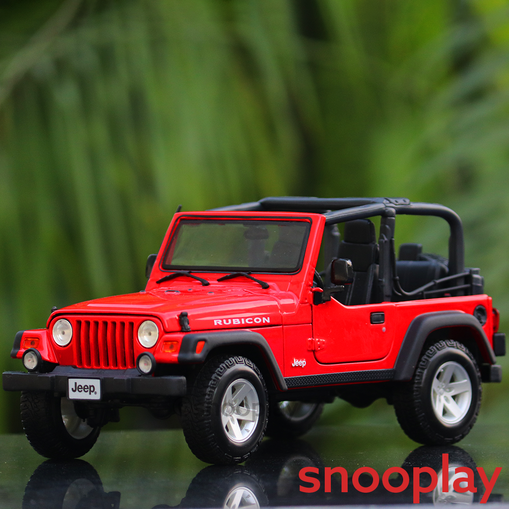 Licensed Jeep Wrangler Rubicon (Open Roof) Diecast Car Model (1:18 Scale)