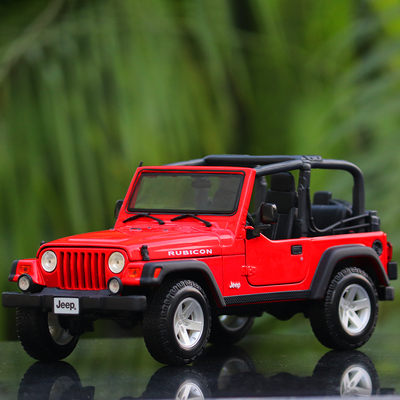 Licensed Jeep Wrangler Rubicon (Open Roof) Diecast Car Model (1:18 Scale)