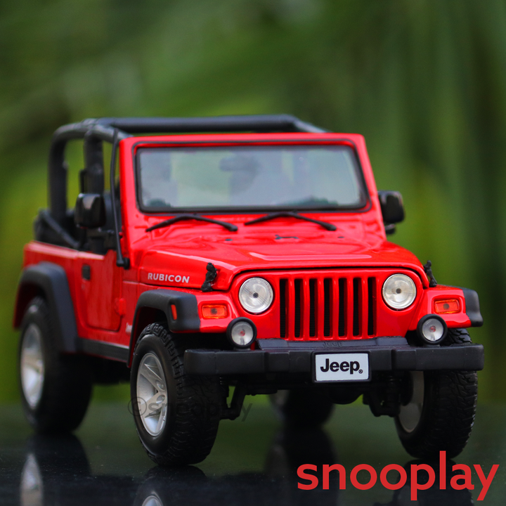 Licensed Jeep Wrangler Rubicon (Open Roof) Diecast Car Model (1:18 Scale)