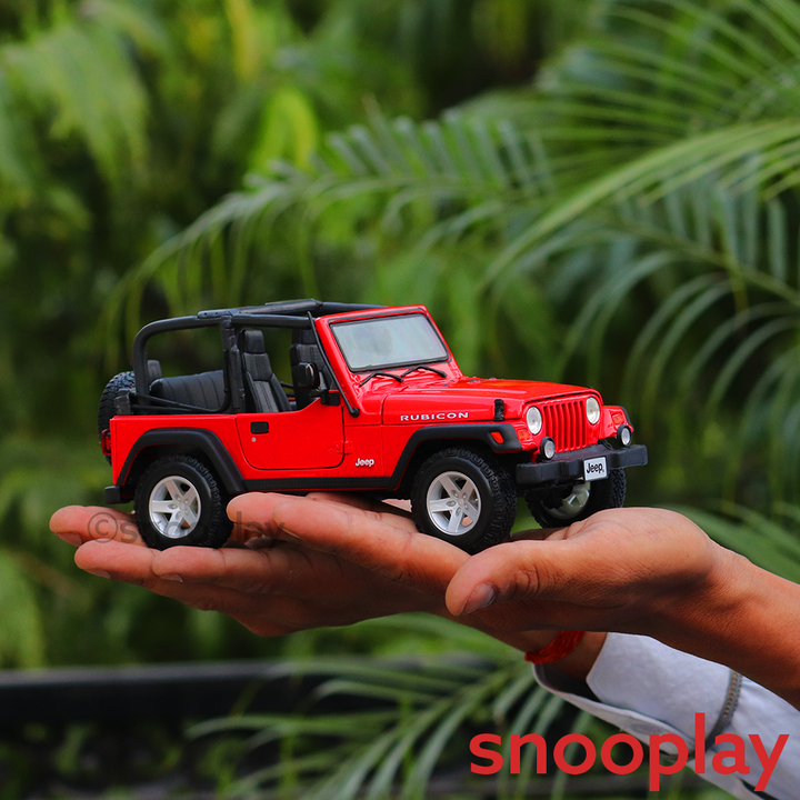 Licensed Jeep Wrangler Rubicon (Open Roof) Diecast Car Model (1:18 Scale)