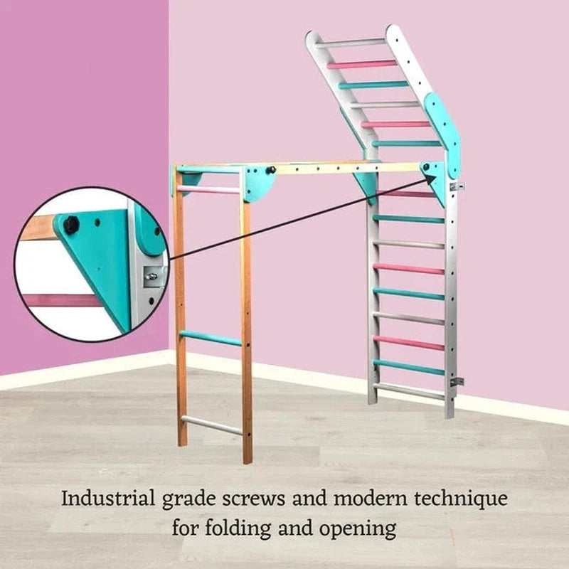 Wall-Mounted Foldable Jungle Gym (1-6 Years)