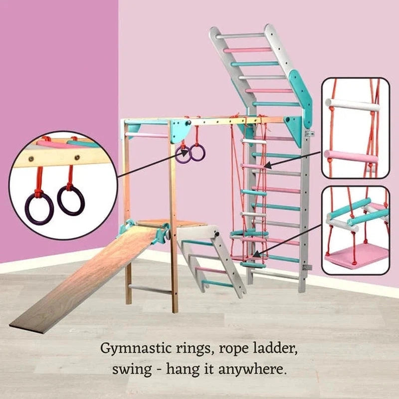 Wall-Mounted Foldable Jungle Gym (1-6 Years)