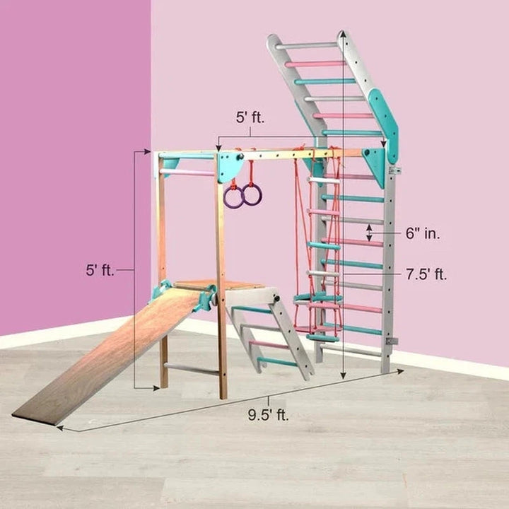 Wall-Mounted Foldable Jungle Gym (1-6 Years)