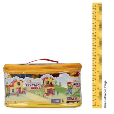 Kinder Blocks Country House PVC Bag (Building Blocks Set) – 121 Pieces