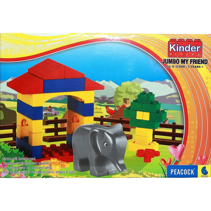 Kinder Blocks Jumbo My Friend (Building Blocks Set) – 40 Pieces