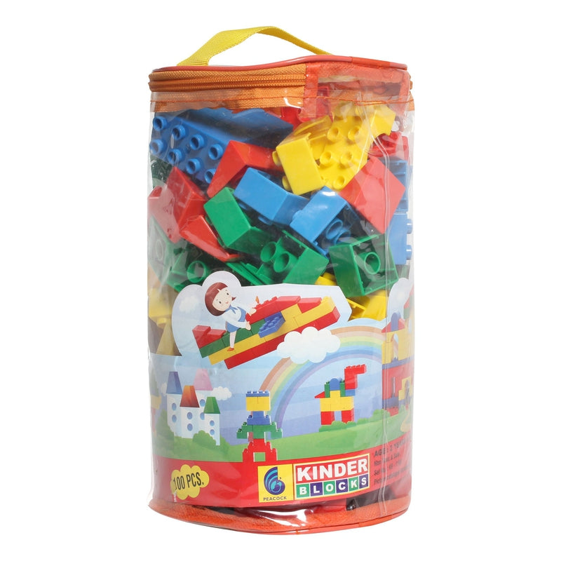 Kinder Blocks PVC Bag (Building Blocks Set) – 100 Pieces