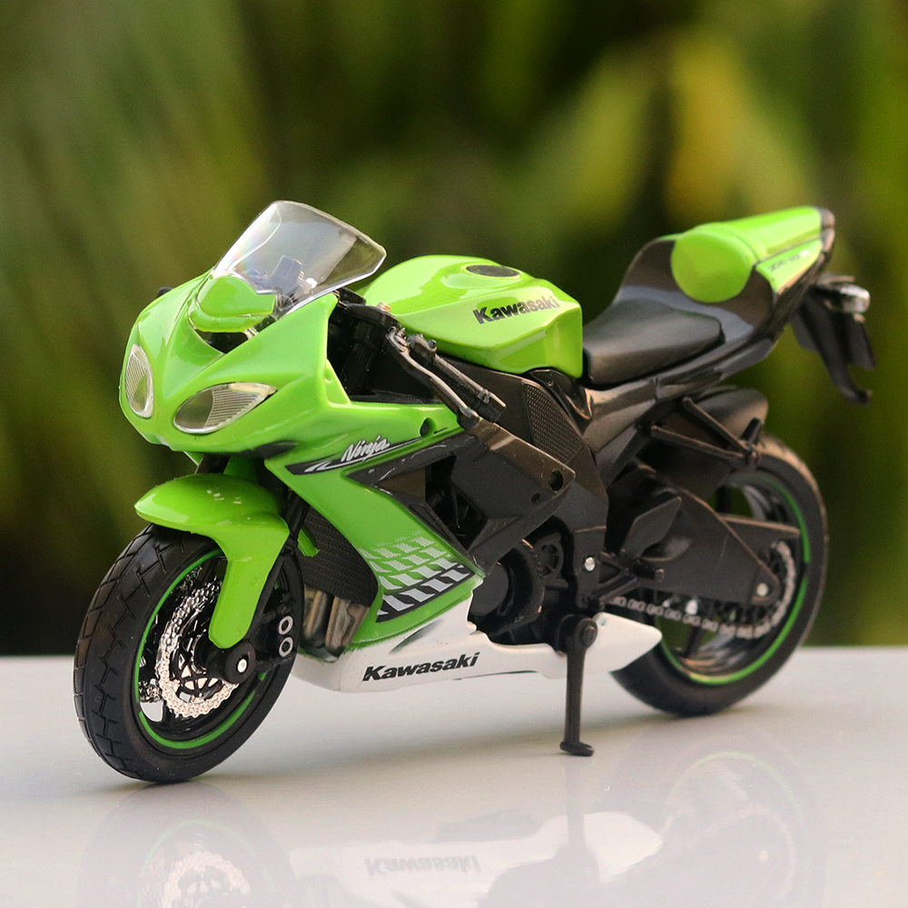 Licensed Kawasaki Ninja ZX 10R Diecast Bike Scale Model 1:18