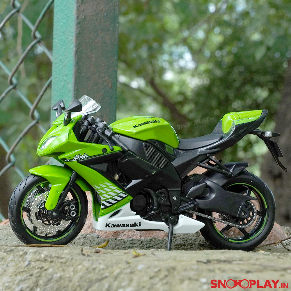 Buy Kawasaki Ninja ZX 10R 1:12 Scale Die cast Bike Model Online India Left