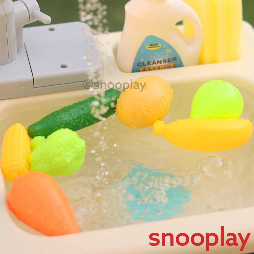 Electronic Kitchen Sink Play Set with Realistic Water Supply & Accessories (3-8 Years)