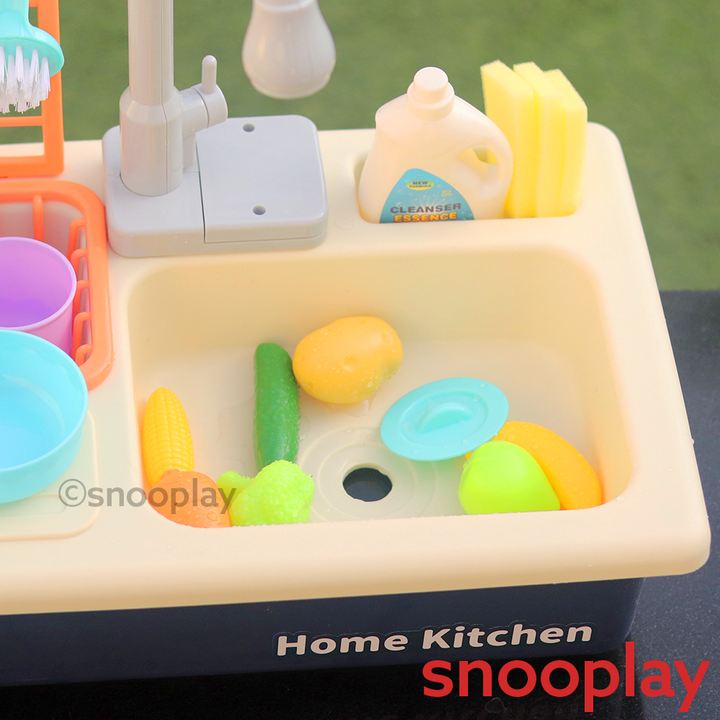 Electronic Kitchen Sink Play Set with Realistic Water Supply & Accessories (3-8 Years)